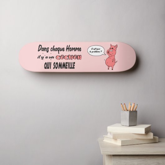 Skateboard Ronchon le cochon (Art mural (Horz))