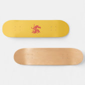 Skateboard Rooster rouge (Drapeau de Wallonie) (Horz)
