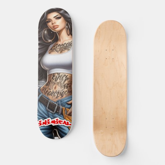 Skateboard Rosa inimitable (Recto)