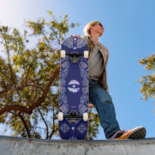 Skateboard Rosace bleue (Extérieur 1)