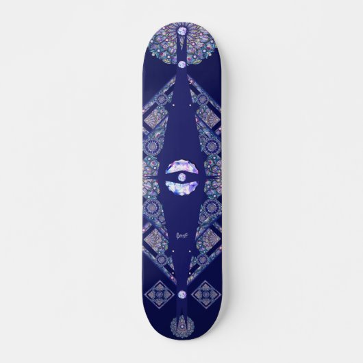 Skateboard Rosace bleue (Devant)