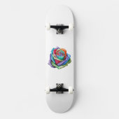 Skateboard Rose Arc-en-ciel (Recto)