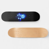 Skateboard Rose bleu brûlant (Horz)