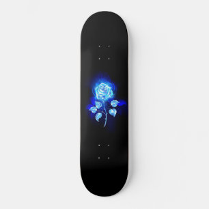 Skateboard Rose bleu brûlant