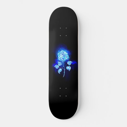 Skateboard Rose bleu brûlant (Recto)