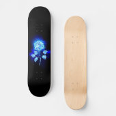 Skateboard Rose bleu brûlant (Recto)