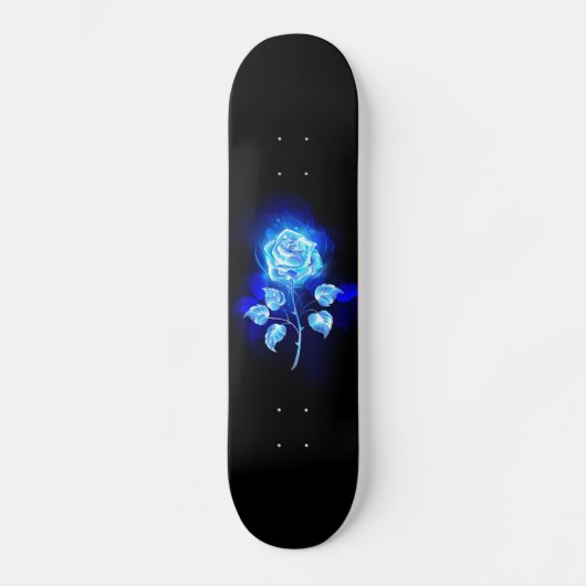 Skateboard Rose bleu brûlant (Recto)