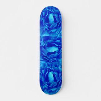 Skateboard Rose bleu - Personnalisable