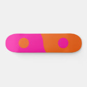 Skateboard Rose Chaud Et Orange Yin Yang (Horz)