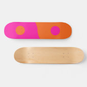 Skateboard Rose Chaud Et Orange Yin Yang (Horz)