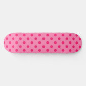 Skateboard Rose Chaud Sur Pois Rose Design Motif (Horz)
