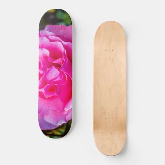Skateboard Rose délicate. (Recto)