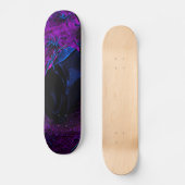 Skateboard Rose éffrayant en matière noire, araignées noires (Recto)