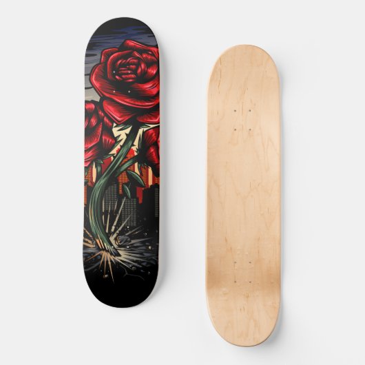 Skateboard Rose émergent (Recto)