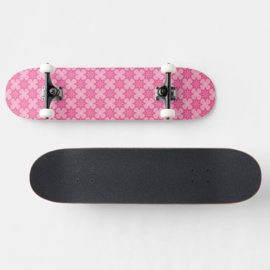 Skateboard Rose Et Blanc (Horz)