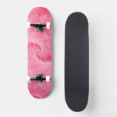Skateboard rose et blanc (Recto)