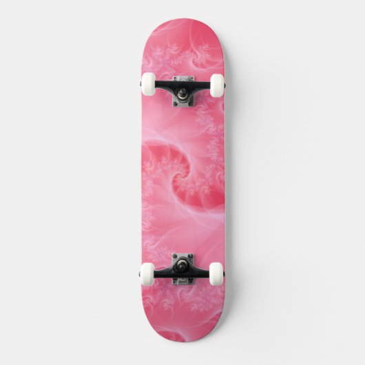 Skateboard rose et blanc (Recto)