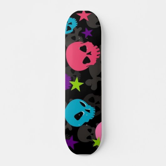 skateboard rose et bleu (Devant)