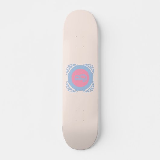 Skateboard Rose et bleu personnalisés (Devant)