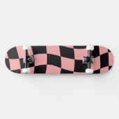 Skateboard Rose et Noir à Carreaux (Horz)