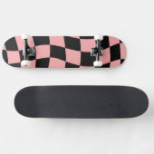 Skateboard Rose et Noir à Carreaux (Horz)