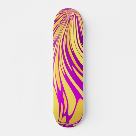 skateboard rose et or (Devant)