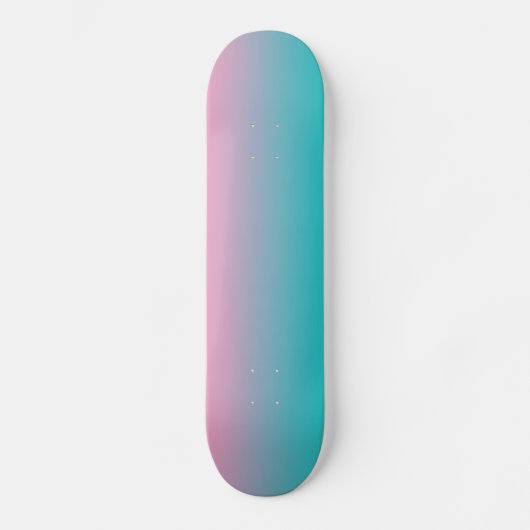 Skateboard Rose et turquoise Ombre (Recto)