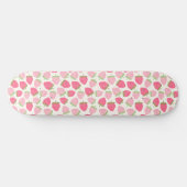 Skateboard Rose Fraise Mignonne et Fruitée d'Été (Horz)