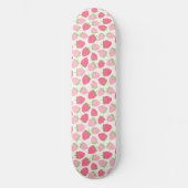 Skateboard Rose Fraise Mignonne et Fruitée d'Été (Recto)