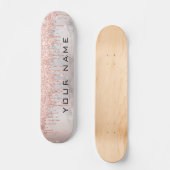 Skateboard Rose Gold Drives Custom Girly Nom (Recto)