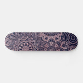 Skateboard Rose Gold Mandala Collection Blue Design (Horz)