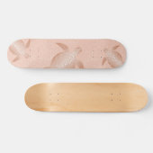 Skateboard Rose Gold Turtle On Rose Gold (Horz)