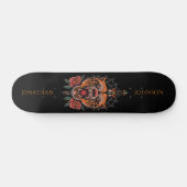 Skateboard Rose japonais Wild Tiger Illustration Nom (Horz)