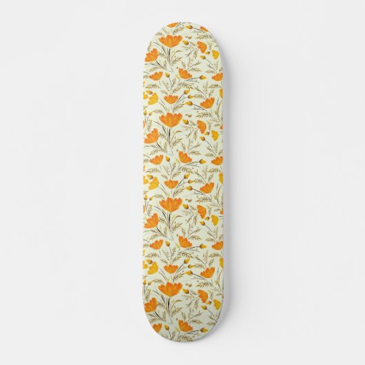 Skateboard Rose jaune (Devant)