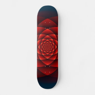 Skateboard Rose Kaleidoscope rouge + votre idée