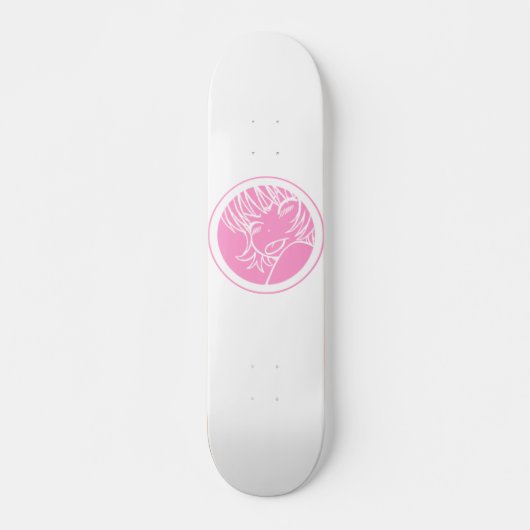 Skateboard rose mignon d'anime de muuhh (Devant)