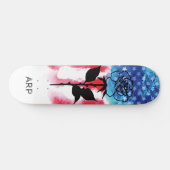 Skateboard *~* ROSE militaire Drapeau rouge blanc (Horz)