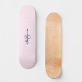 Skateboard Rose Monogrammée Tendance (Recto)