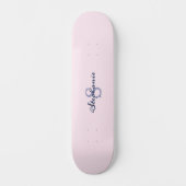 Skateboard Rose Monogrammée Tendance (Recto)