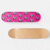 Skateboard rose Motif crâne et couronne (Horz)