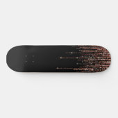 Skateboard Rose noir Gold Sparkly Parties scintillant Fringe (Horz)