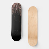 Skateboard Rose noir Gold Sparkly Parties scintillant Fringe (Recto)