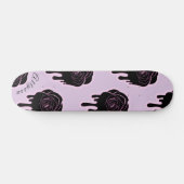 Skateboard Rose noir goutte et les filles Nom Fille rose (Horz)