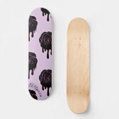 Skateboard Rose noir goutte et les filles Nom Fille rose (Recto)