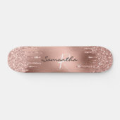 Skateboard Rose or Parties scintillant à huile Monogramme Jol (Horz)