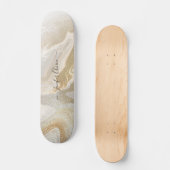 Skateboard ROSE OR Parties scintillant Nom personnalisé Skate (Recto)