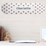Skateboard Rose or rose couronne blanche<br><div class="desc">Un arrière - plan blanc décoré d'or rose et de couronnes roses pour une reine. Personnalisez et ajoutez votre nom.</div>