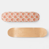 Skateboard rose pink orange floral pattern wedding spring (Horz)