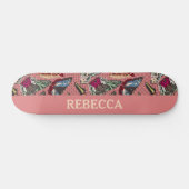 Skateboard Rose poussiéreux avec illustrations Vintages de pa (Horz)