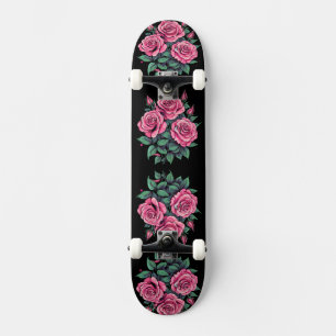 Skateboard Rose rose Fleurs mignonnes